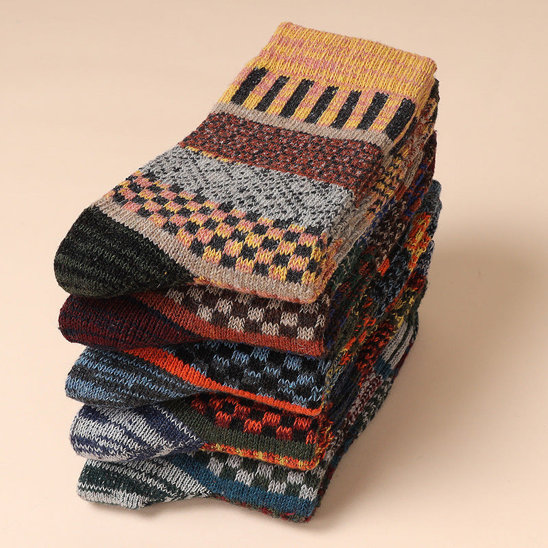 Men's 5-10 Pairs Retro Thick Socks