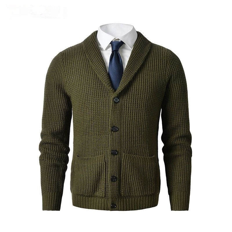 Men's Business Casual Knitted Wool Cardigan