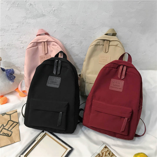 Men's Solid Backpack Large Capacity