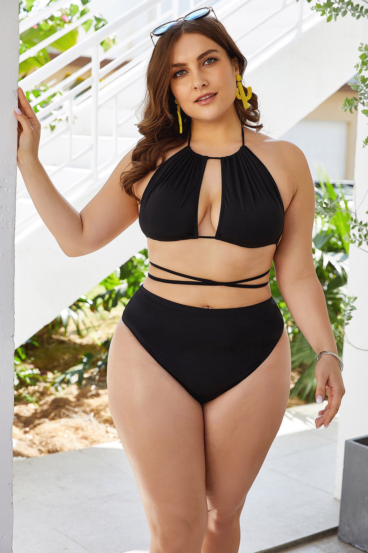New Black Sexy Bikini High Waist Slim Body Covering Belly Sexy Bikini
