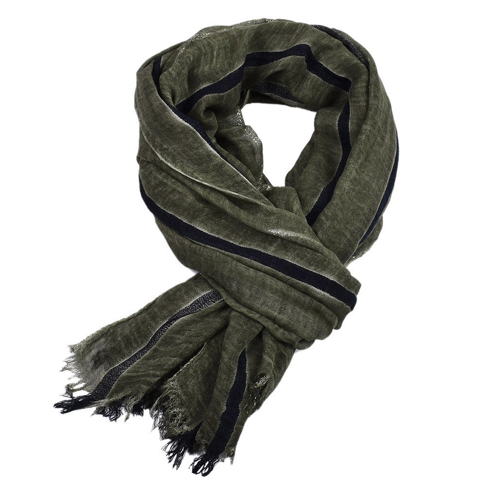 Men's Retro Striped Scarf