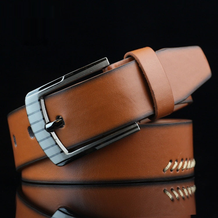 Men's Threading Casual Pin Buckle Belt