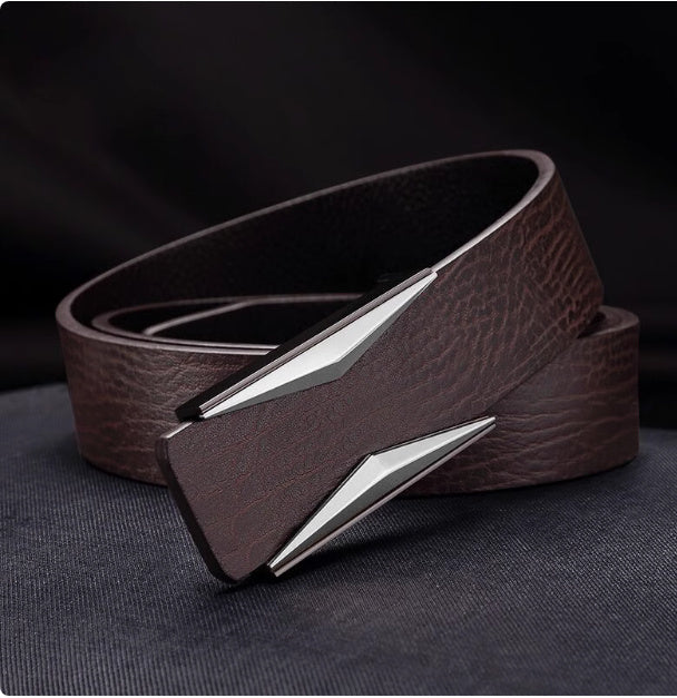 Simple And Elegant Men's Smooth Buckle Belt