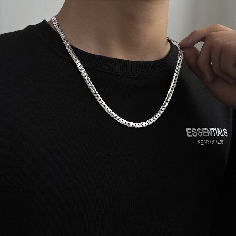 Men's Titanium Steel Encryption Embossed Chain