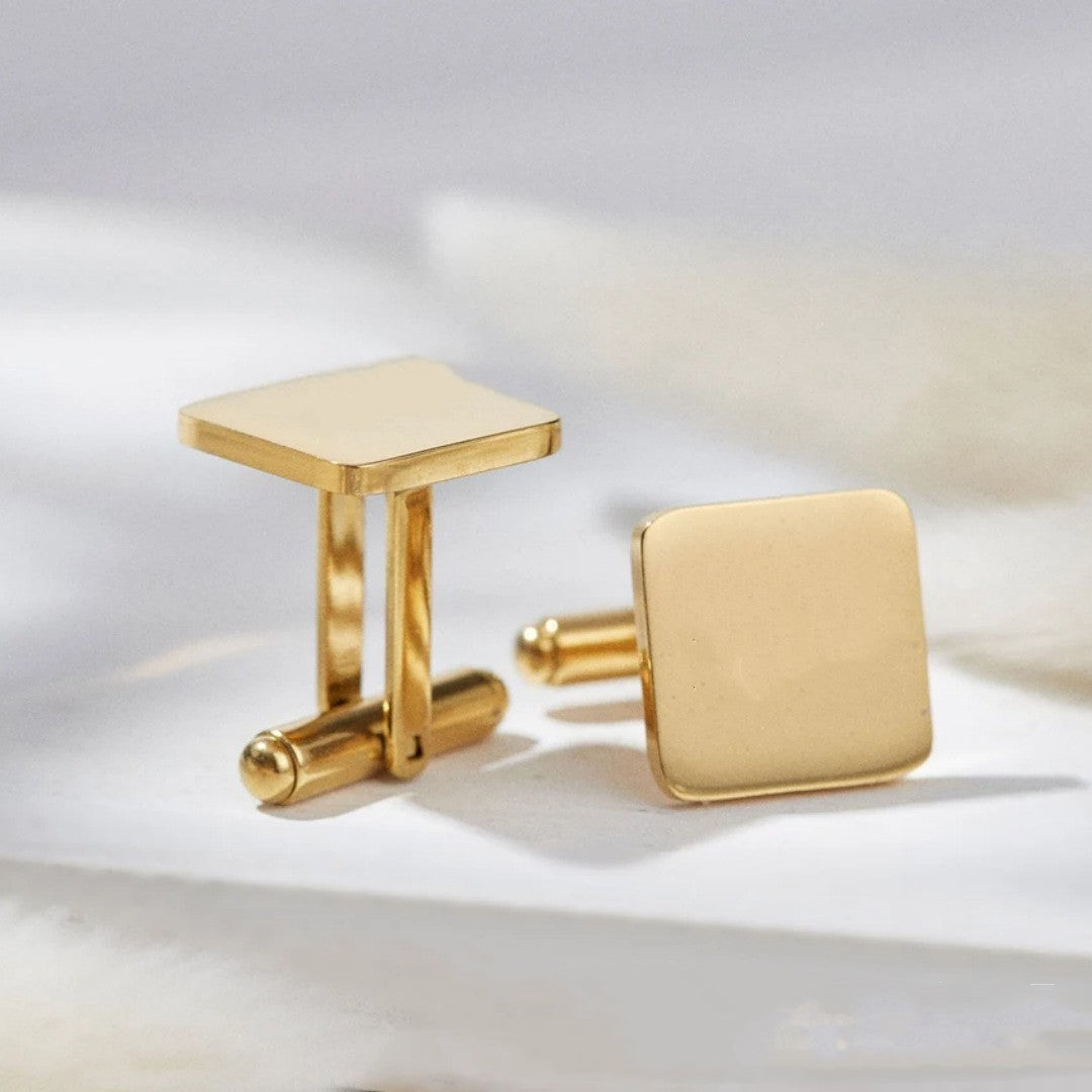 Men's French Simplicity Shirt Cufflinks Glossy 1 Pair
