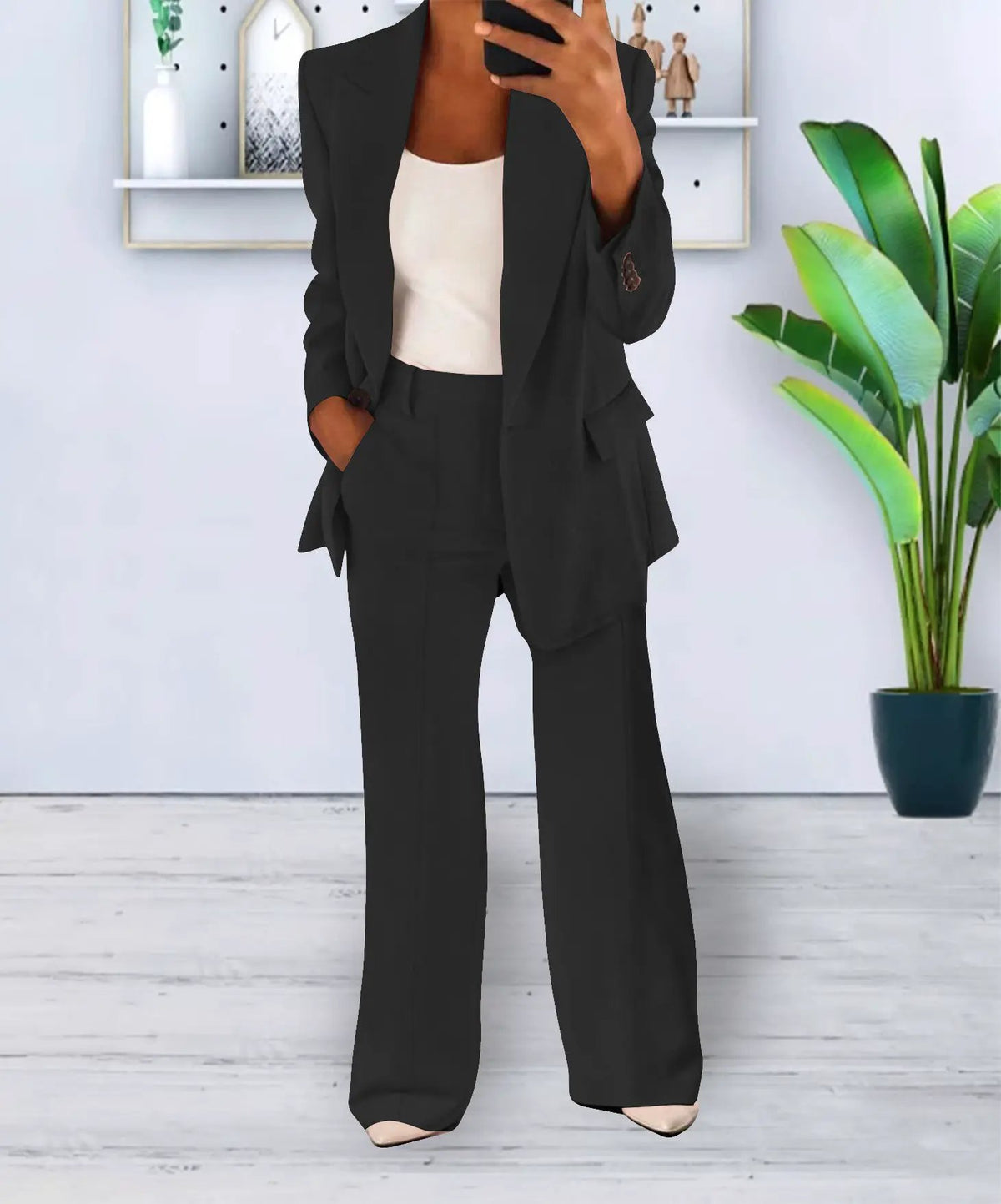 Women's Fashion Leisure Suit Trousers Suit by GJG Denim