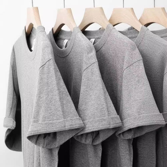 Loose Half Sleeve American Small Neckline Bottoming Shirt