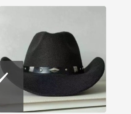 Men's Curved Edge Western Cowboy Hat