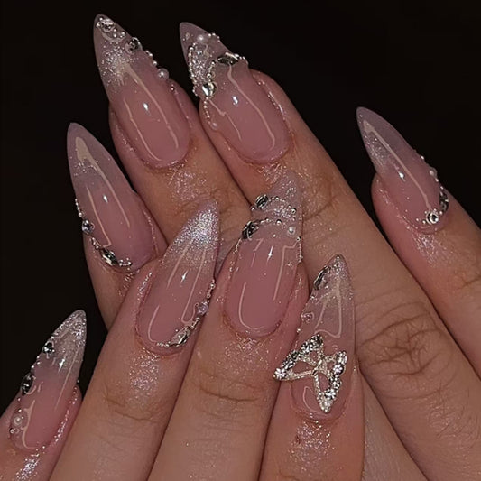 Butterfly Nail Sticker Hot Girl Cat Eye Diamond Wearing Armor
