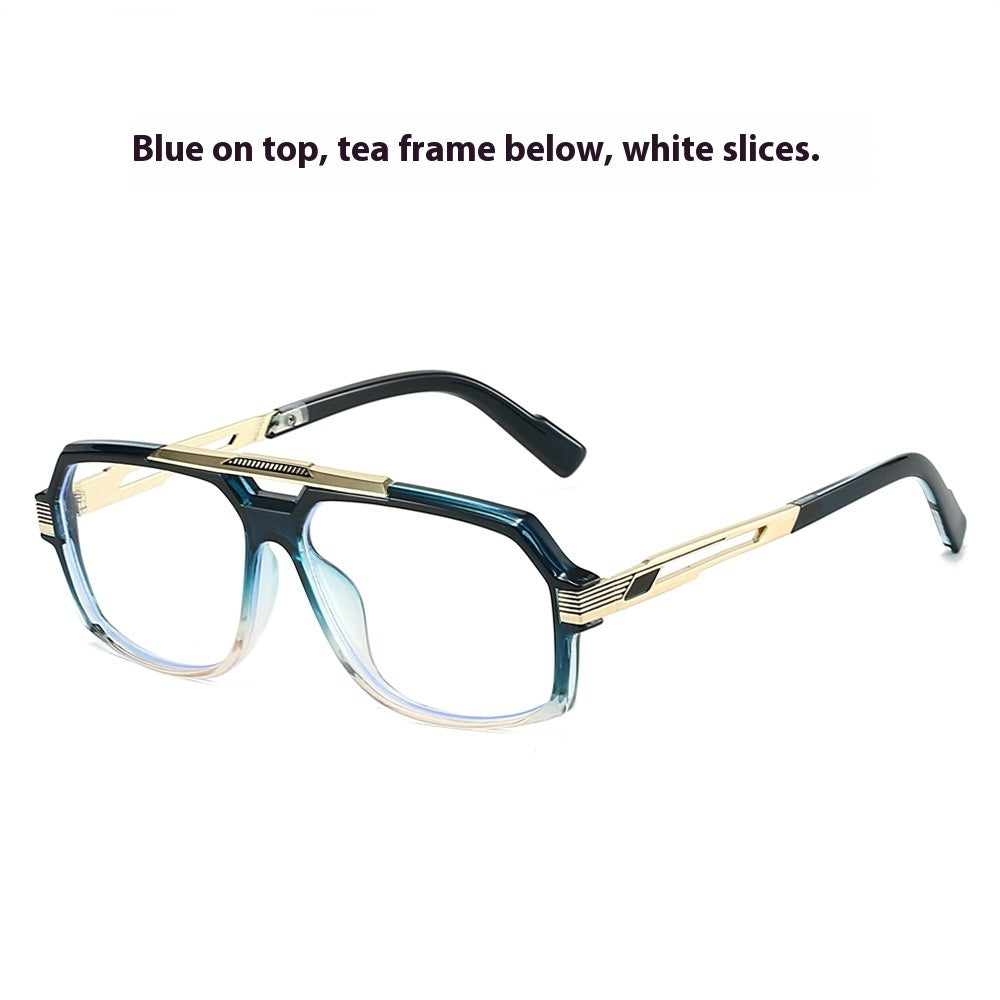 Men's Metal Mirror Leg Paint Fashion All-match Sun-resistant Sunglasses