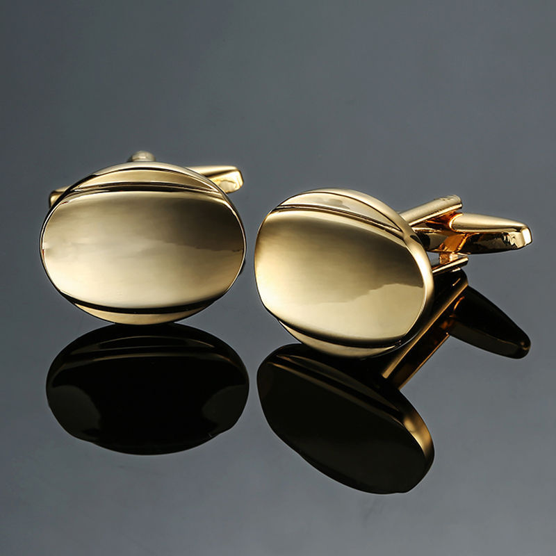Copper Black Golden And Silver Laser Metal Cufflinks For Men