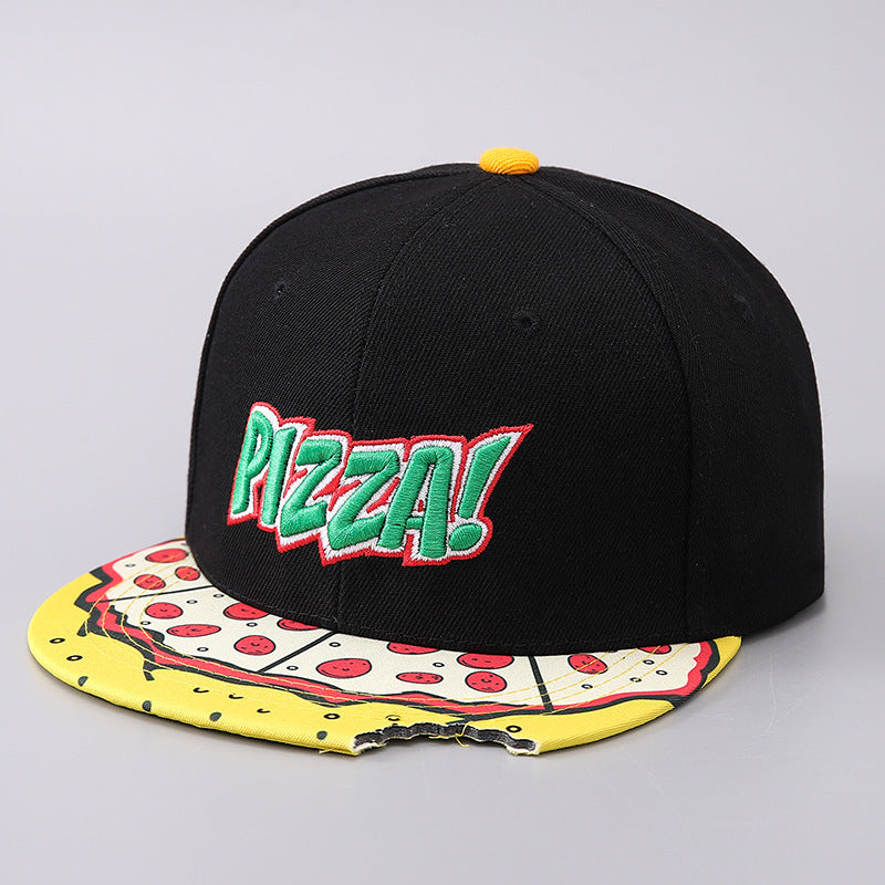 Men's Flat Brim Missing Corner Snack Baseball Cap