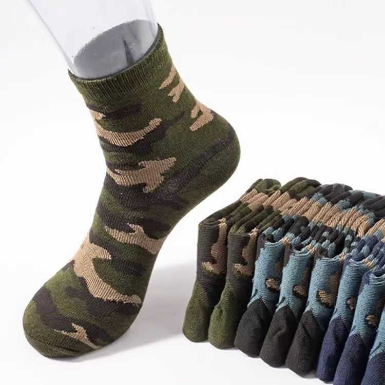 Men's Camoflauge Polyester Cotton Tube Socks