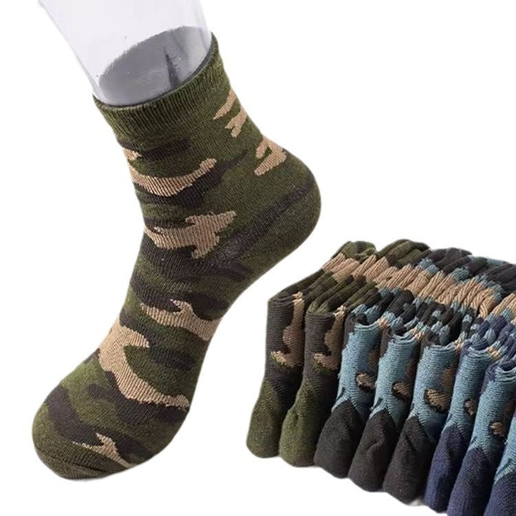 Men's Camoflauge Polyester Cotton Tube Socks