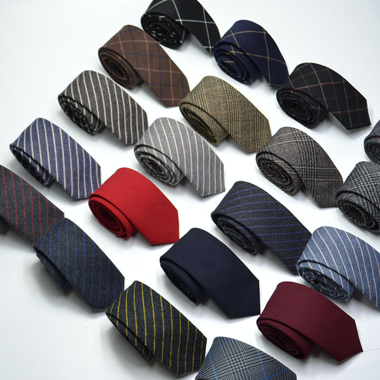 Men's Super Narrow Wool-like Elegant Tie