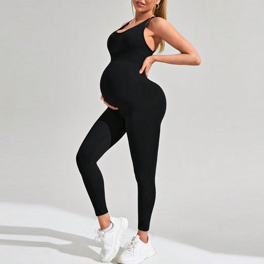 Jumpsuit Maternity Tight Fitness Yoga Clothes High Waist Hip Lift Trousers