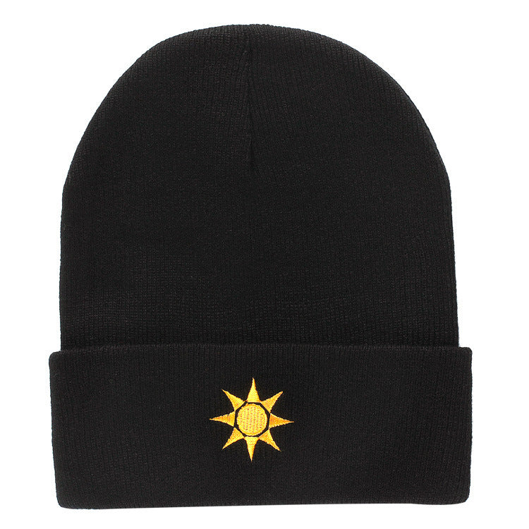 Men's Woolen Weather Embroided Knitted Beanie
