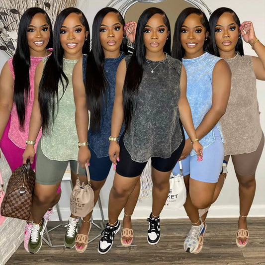 European And American Women's Clothing Printed Casual Suit by GJG Denim