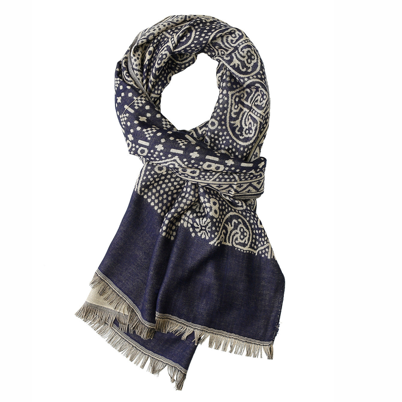 Men's Cotton And Linen Short Scarf