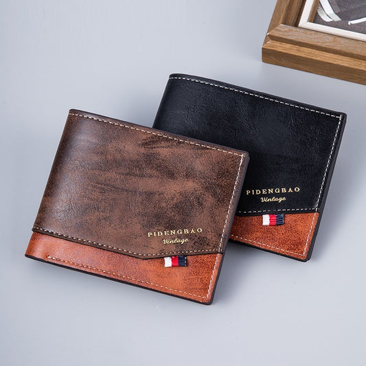 Two-fold Thin Retro Fashion Wallet For Men