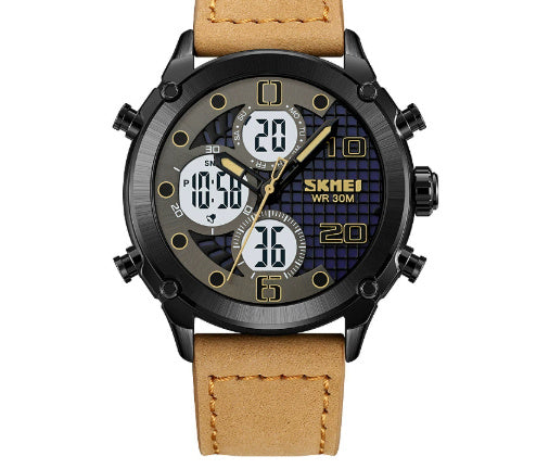 Outdoor Sports Men's Electronic Watch Dual Movement Multifunctional