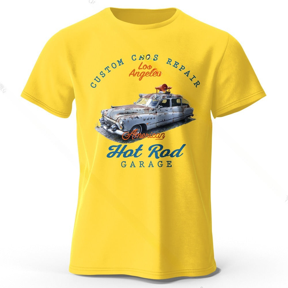 Car Club Patch Print Men's T-shirt