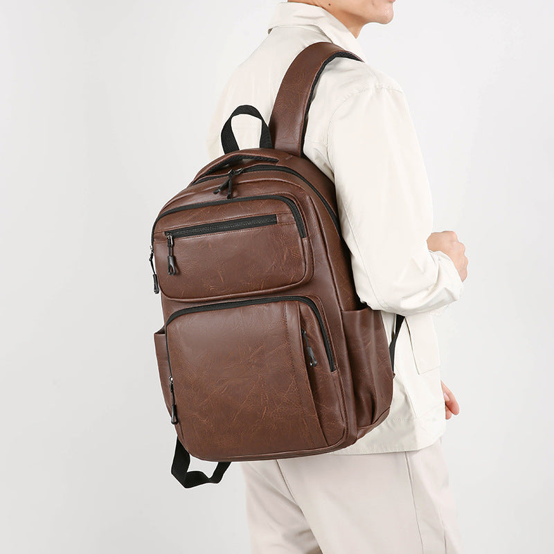 Large Capacity Men's Simple Business Commute Multi-space Backpack