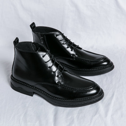 Men's Fall And Winter High-top Mid-cut Martin Boots Casual