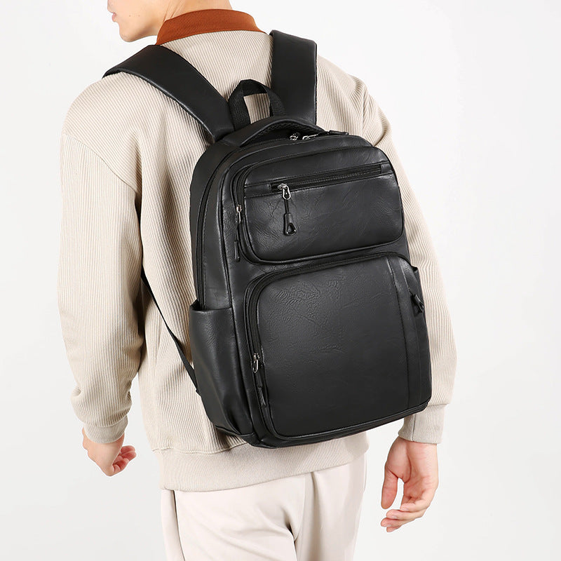 Large Capacity Men's Simple Business Commute Multi-space Backpack