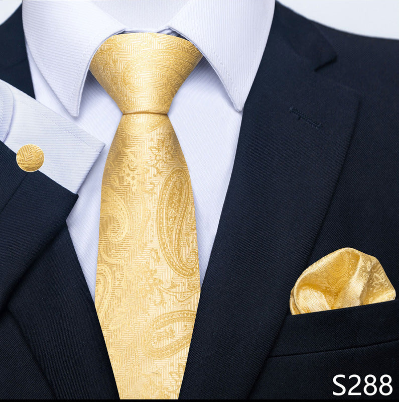 Men's Creative All-match Business Formal Wear Tie Scarf Cufflink Set