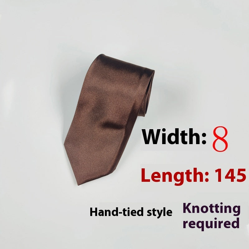 Men's 8cm Plain Suit Tie