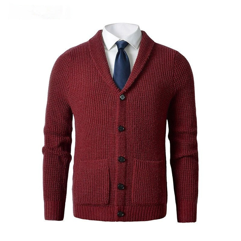 Men's Business Casual Knitted Wool Cardigan