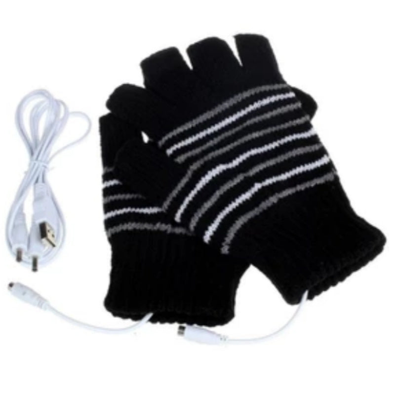 USB Heating Warmth Touch Screen Anti-drop Gloves For Men