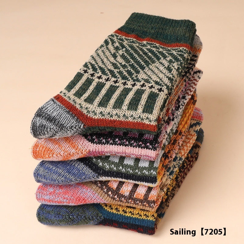 Men's 5-10 Pairs Retro Thick Socks