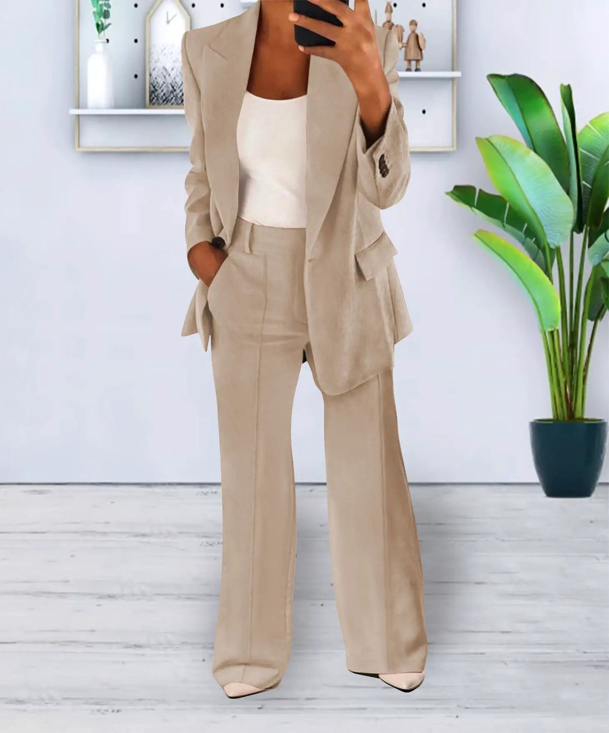 Women's Fashion Leisure Suit Trousers Suit by GJG Denim