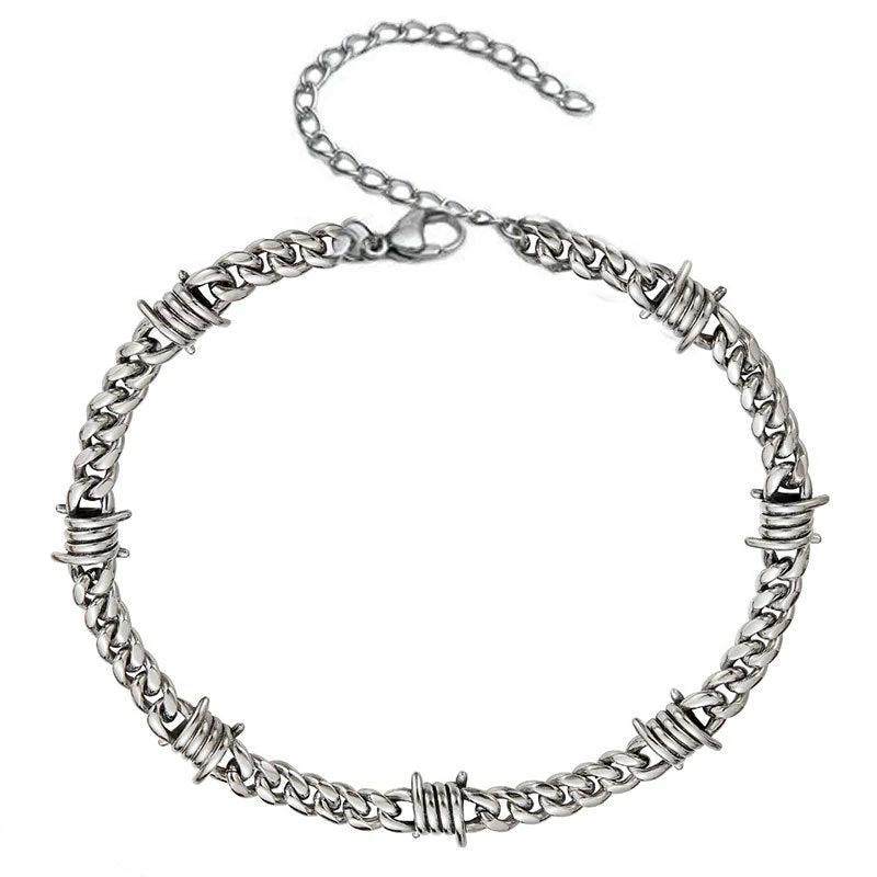 Men's Thorns Cuban Link Chain Or Bracelet by GJG Denim