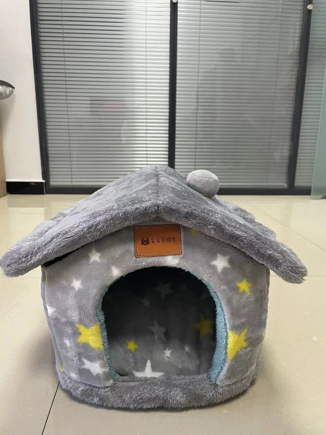 Foldable Dog House Pet Cat Bed Winter Dog Villa Sleep Kennel Removable Nest Warm Enclosed Cave Sofa Pets Supplies by GJG Denim
