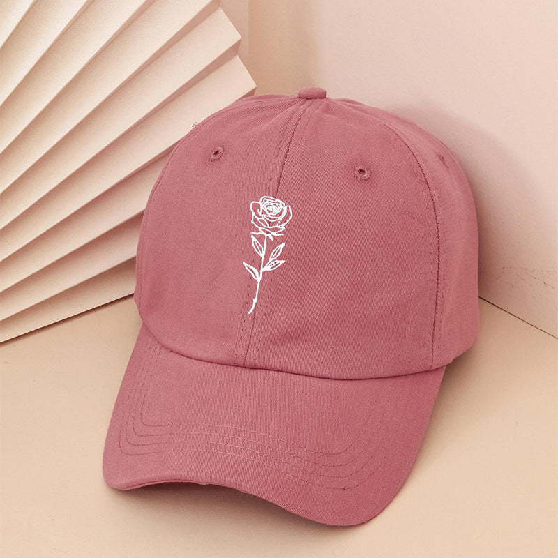 Men's Casual Simple Rose Washed Baseball Cap