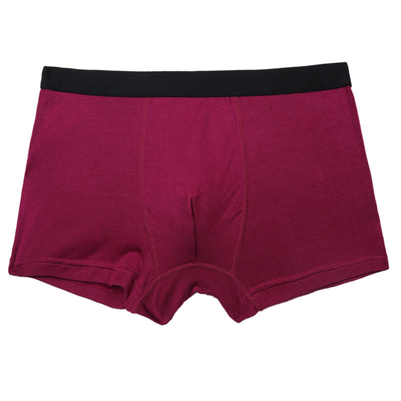 Men's Pure Color Bamboo Fiber Underwear