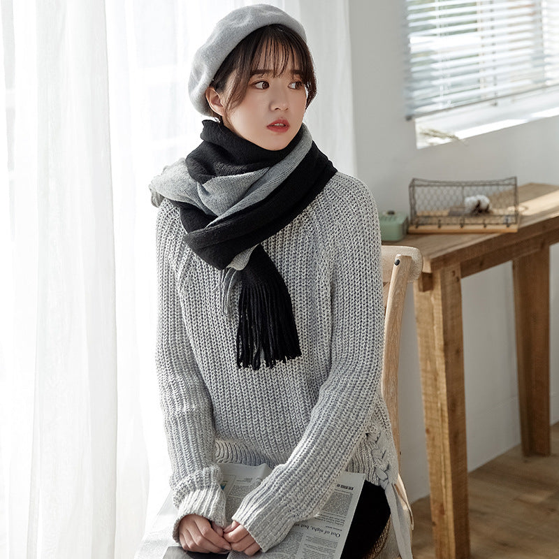 Men's Cashmere Color Matching Scarf