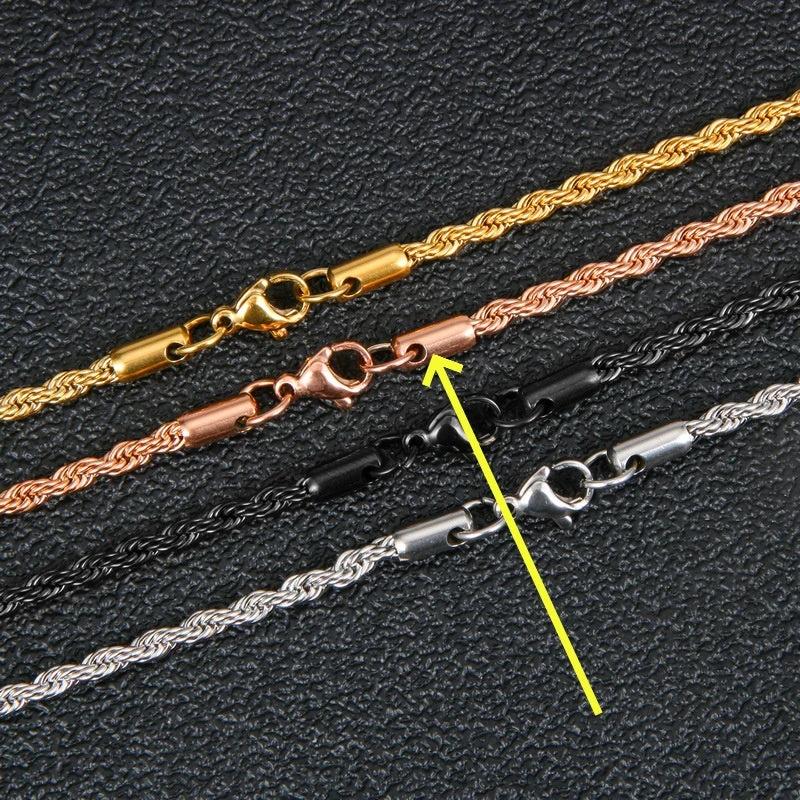 Men's Color-preserving Vacuum Plating Chain Necklace by GJG Denim