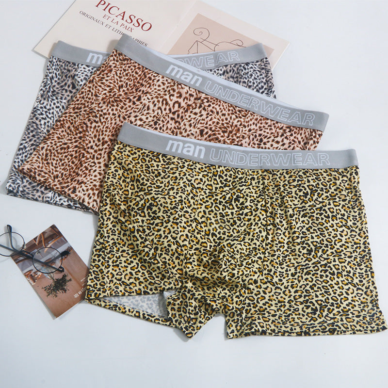 Men's Loose Leopard Print Comfortable Underwear