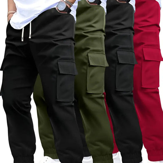 Men's Multi-pocket Tappered Leisure Pants