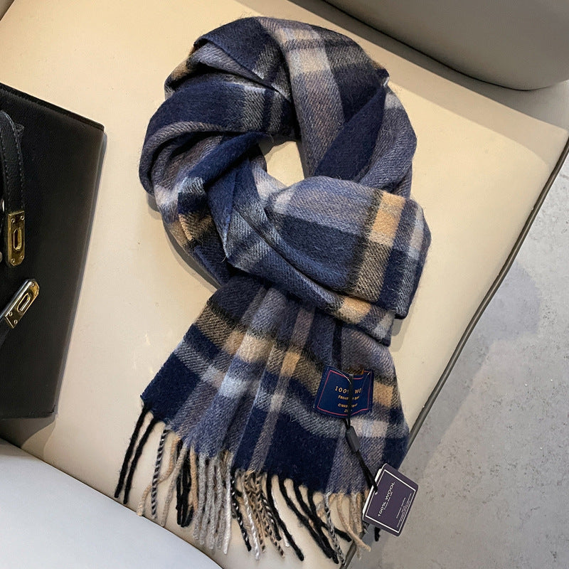 Men's Wool Scarf Winter