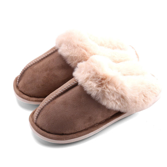 Fur Furry Slippers Women Winter Warm Plush House Shoes by GJG Denim