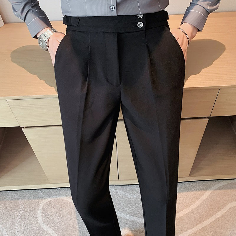 Mens British Style Business Casual Pants