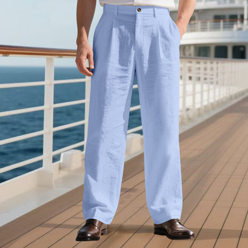 Men's Loose Straight Business Pants