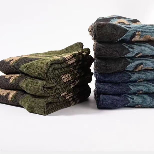 Men's Camoflauge Polyester Cotton Tube Socks