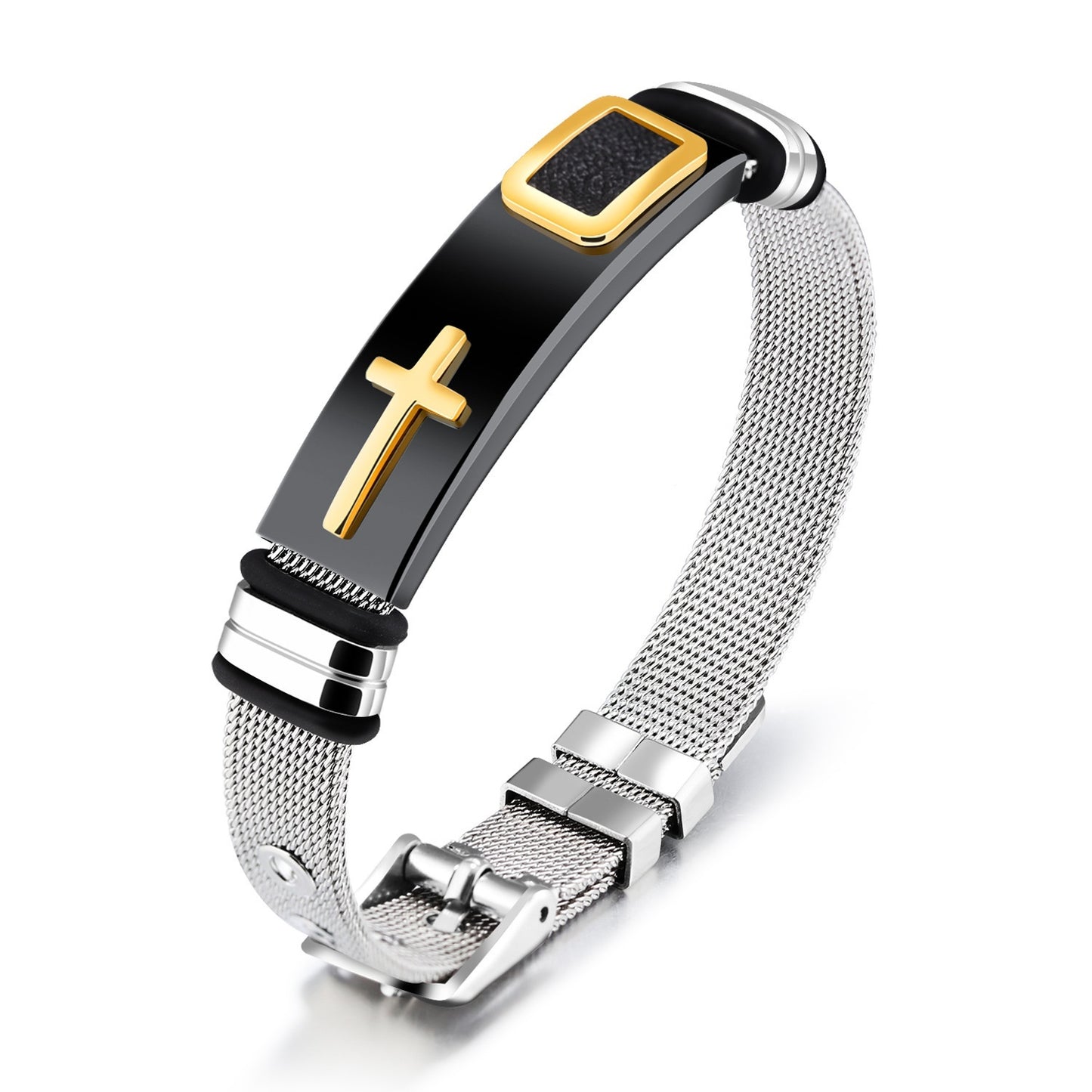 Cross Stainless Steel Bracelet For Men