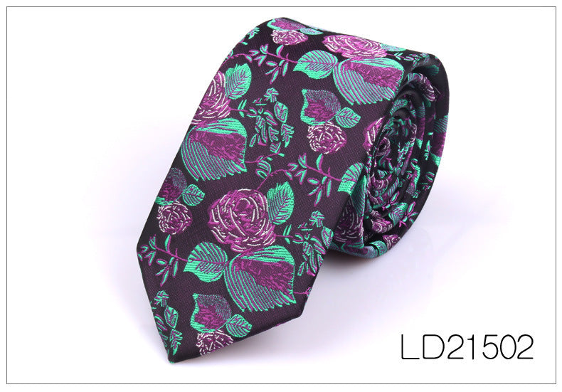 Men's Casual Fashion 6cm Flower Graffiti Tie